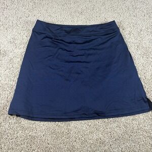 Ekouaer Womens Navy Blue Athletic Skort Built-In Shorts Pocket Size Small